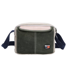 Canvas Leather Mens Womens Green Small 10'' Side Bag Blue Messenger Bag Small Courier Bag For Men - imessengerbags