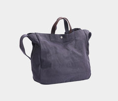 Canvas Leather Mens Womens Handbag Tote Bag White Shoulder Bag Tote Purse For Men - imessengerbags