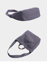 Canvas Leather Mens Womens Handbag Tote Bag White Shoulder Bag Tote Purse For Men - imessengerbags