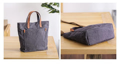 Canvas Leather Mens Womens Large White Handbag Tote Bag Khaki Shoulder Tote Purse For Men - imessengerbags