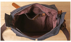 canvas cross body bag 14'' Canvas And Leather Messenger Bag Mens Canvas Courier Bag Canvas Messenger Bags