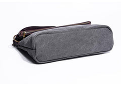 Canvas Mens 13‘’ Side Bag Courier Bag Gray Postman Bag Messenger Bag for Men - imessengerbags