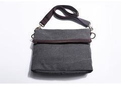 Canvas Mens 13‘’ Side Bag Courier Bag Gray Postman Bag Messenger Bag for Men - imessengerbags