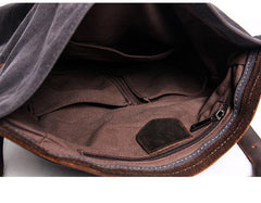 Canvas Mens Womens Casual Beige 12‘’ Courier Bag Side Bag Messenger Bag for Men - imessengerbags