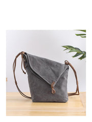Canvas Mens Womens Casual Gray 12‘’ Courier Bag Side Bag Messenger Bag for Men - imessengerbags