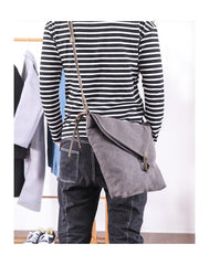 Canvas Mens Womens Casual Gray 12‘’ Courier Bag Side Bag Messenger Bag for Men - imessengerbags