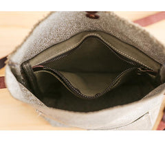 Canvas Mens Womens Small Side Bag Black Handbag Shoulder Bag Messenger Bag for Men