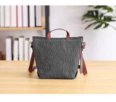 Canvas Mens Womens Small Side Bag Black Handbag Shoulder Bag Messenger Bag for Men