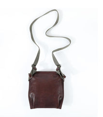 Casual Black Leather Mens Vertical Side Bag Messenger Bag Cool Brown Postman Bag Courier Bag for Men - imessengerbags
