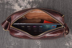 Casual Leather Mens Brown Side Bag Small Messenger BAG Brown Courier Bag FOR MEN - imessengerbags