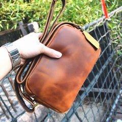 Casual Leather Mens Brown Side Bag Small Messenger BAG Brown Courier Bag FOR MEN - imessengerbags