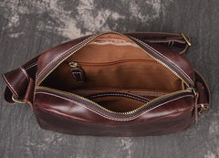 Casual Leather Mens Brown Side Bag Small Messenger BAG Brown Courier Bag FOR MEN - imessengerbags