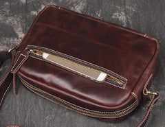 Casual Leather Mens Brown Side Bag Small Messenger BAG Brown Courier Bag FOR MEN - imessengerbags