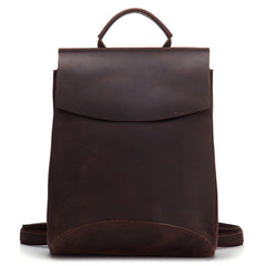 Vintage Brown LEATHER MEN'S Satchel College Backpack Travel Backpack School Backpack For Men