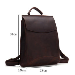 Vintage Brown LEATHER MEN'S Satchel College Backpack Travel Backpack School Backpack For Men