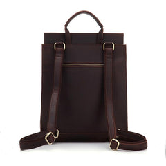 Vintage Brown LEATHER MEN'S Satchel College Backpack Travel Backpack School Backpack For Men