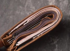 Cool RFID Leather Mens Bifold Small Wallet billfold Wallet Front Pocket Wallets for Men - imessengerbags