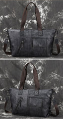 Casual Black Brown Leather Men Handbag Overnight Bags Travel Bags Weekender Bags For Men - imessengerbags