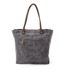 Casual Canvas Leather Black Ladies Mens Shopping Bag Tote Bag Shoulder Bag Tote Purse For Women - imessengerbags