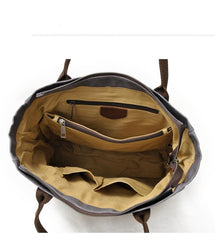 Casual Canvas Leather Black Ladies Mens Shopping Bag Tote Bag Shoulder Bag Tote Purse For Women - imessengerbags