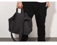 Casual Canvas Womens Mens Large Green Handbag Tote Bag Green Shoulder Bag Tote Purse For Men - imessengerbags