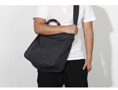 Casual Canvas Womens Mens Large Green Handbag Tote Bag Green Shoulder Bag Tote Purse For Men - imessengerbags
