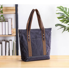 Casual Canvas Mens Womens Large 14‘’ Khaki Handbag Tote Bag Brown Shoulder Bag Tote Purse For Men - imessengerbags