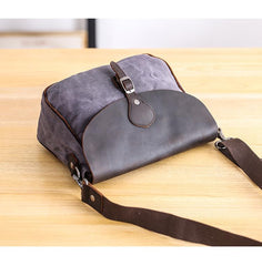 Waxed Canvas Leather Mens 10'' Khaki Side Bag Shoulder Bag Messenger Bag for Men - imessengerbags