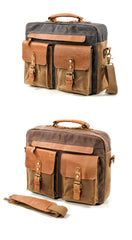 Waxed Canvas Mens Postman Bag Side Bag Shoulder Bag Messenger Bag For Men - imessengerbags