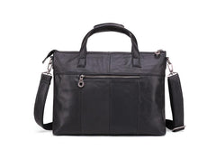 Vintage Fashion Leather Mens 13inch Briefcase Laptop Shoulder Bag Business Bag Handbag For Men - imessengerbags