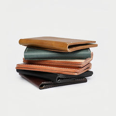 Casual Mens Black Short Card License Wallet Brown Bifold Card Wallet Card Holder For Men - imessengerbags