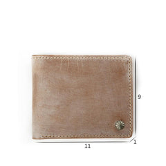 Casual Handmade Mens Black billfold Wallet Red Bifold Card Wallet Small Wallet For Men - imessengerbags