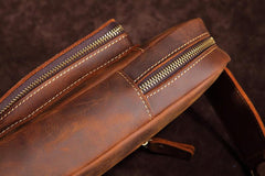 Casual Leather Chest Bag Sling Bag Crossbody Sling Bag Hiking Sling Bag For Men