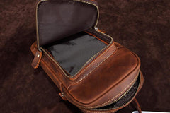 Casual Leather Chest Bag Sling Bag Crossbody Sling Bag Hiking Sling Bag For Men