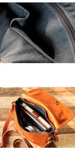 Casual Small Leather Mens Black Side Bag Brown Postman Bag Messenger Bag For Men - imessengerbags