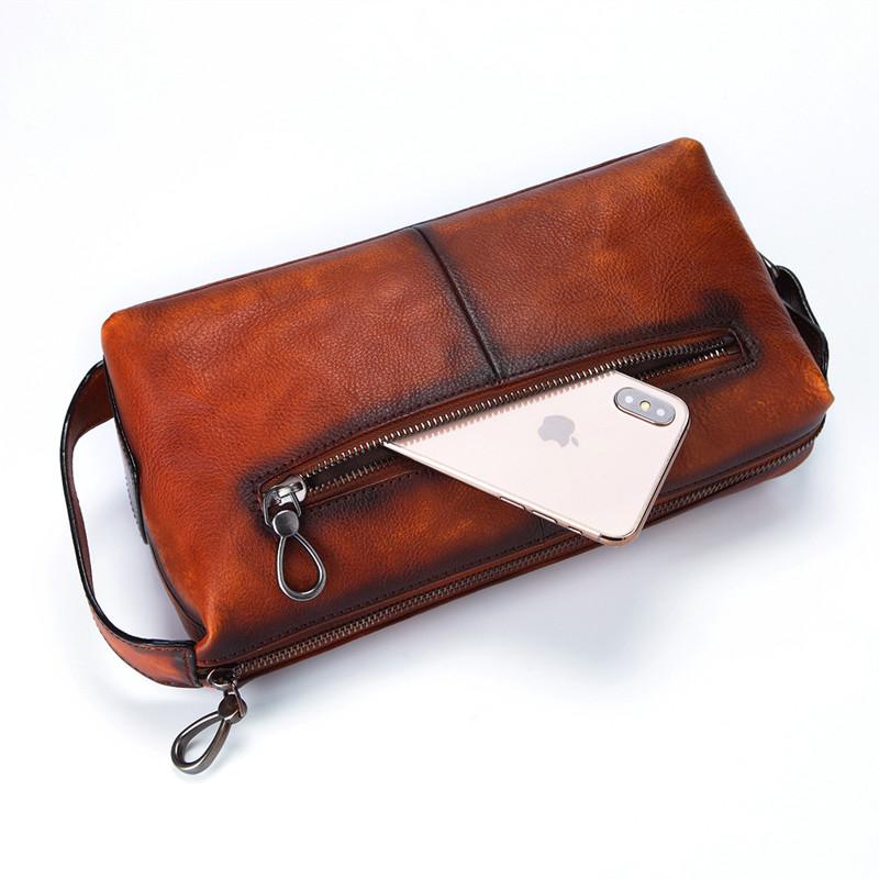 Men's Clutch Wallet -Luxury Men's Leather Purse