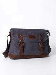 Casual Canvas Mens Womens Simple 10‘’ Side Bag Green Courier Bag Messenger Bag Backpack for Men - imessengerbags