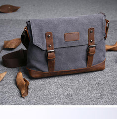 Casual Canvas Mens Womens Simple 10‘’ Side Bag Green Courier Bag Messenger Bag Backpack for Men - imessengerbags