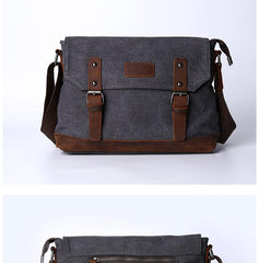 Casual Canvas Mens Womens Simple 10‘’ Side Bag Green Courier Bag Messenger Bag Backpack for Men - imessengerbags