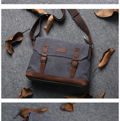 Casual Canvas Mens Womens Simple 10‘’ Side Bag Green Courier Bag Messenger Bag Backpack for Men - imessengerbags