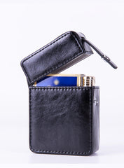Classic Eco Leather Mens 20pcs Cigarette Holder Case with lighter holder Pink Cigarette Case for Men