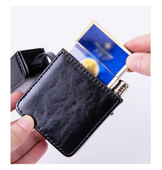 Classic Eco Leather Mens 20pcs Cigarette Holder Case with lighter holder Blue Cigarette Case for Men