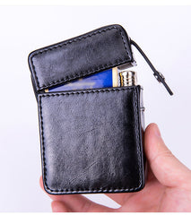 Classic Eco Leather Mens 20pcs Cigarette Holder Case with lighter holder Blue Cigarette Case for Men