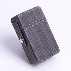 Classic Eco Leather Mens 20pcs Cigarette Holder Case with lighter holder Coffee Cigarette Case for Men