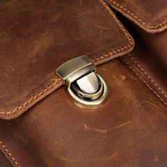 Classy Vintage LEATHER MEN'S  Cell Phone Holster Fanny Pack Waist Bag For Men - imessengerbags