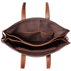 Classy Brown Leather Men's Professional Briefcase 14‘’ Laptop Briefcase For Men - imessengerbags