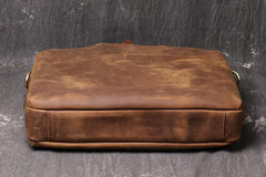 Vintage Leather Mens Briefcase Bag Work Bag Business Bag 15inch Computer Bag For Men - imessengerbags
