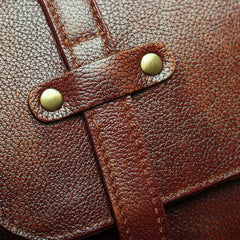 Vintage Brown Leather Men's Side Bag Messenger Bag Brown Courier Bag For Men - imessengerbags