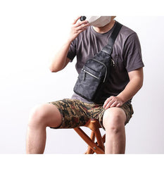 Cool Nylon Men's Sling Bag Camouflage Chest Bag Nylon One shoulder Backpack Sling Pack For Men