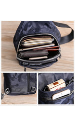 Cool Nylon Men's Sling Bag Camouflage Chest Bag Nylon One shoulder Backpack Sling Pack For Men - imessengerbags